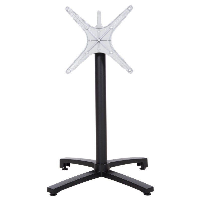 ΒΑΣΗ ΑΛΟΥΜΙΝΙΟΥ ΠΤΥΣΣΟΜΕΝΗ HM459.01 ΜΑΥΡΟ ΜΑΤ 69Χ69Χ73Υεκ. ΜΕ ΣΤΑΥΡΟ 48Χ48εκ.