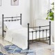 ΚΡΕΒΑΤΙ ΜΕΤΑΛΛΙΚΟ JACINDA 90x190 εκ. ΜΑΥΡΟ ΧΡΩΜΑ HM574.01
