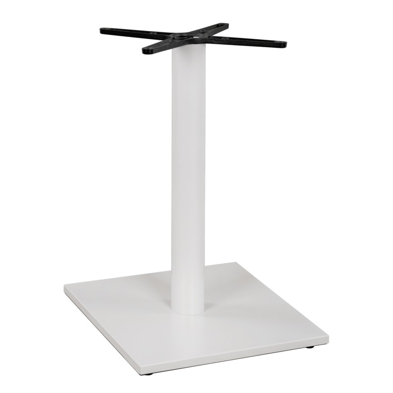 ΒΑΣΗ ΜΕΤΑΛΛΙΚΗ ΛΕΥΚΗ ΜΑΤ 46Χ46Χ72εκ. ΜΕ ΣΤΑΥΡΟ 46Χ46 ΚΑΙ ΡΕΓΟΥΛΑΤΟΡΟΥΣ HM438.02