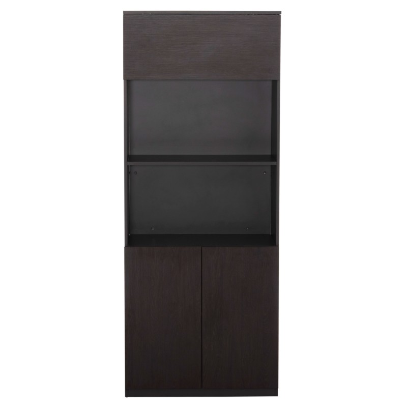 ΒΙΒΛΙΟΘΗΚΗ ΓΡΑΦΕΙΟΥ ΕΠΑΓΓΕΛΜΑΤΙΚΗ ROSEWOOD HM2089 ΜΕΛΑΜΙΝΗ ΓΚΡΙ-WENGE 80Χ40Χ200Υεκ.