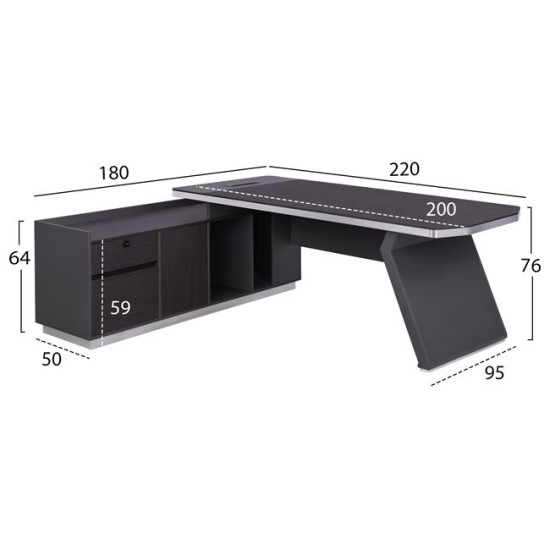 ΓΡΑΦΕΙΟ ΕΠΑΓΓΕΛΜΑΤΙΚΟ ΑΡΙΣΤΕΡΗ ΓΩΝΙΑ ROSEWOOD HM2084L 220X180X76Υεκ. ΓΡΑΦΕΙΟ ΕΠΑΓΓΕΛΜΑΤΙΚΟ ΑΡΙΣΤΕΡΗ ΓΩΝΙΑ ROSEWOOD HM2084L 220X180X76Υεκ.