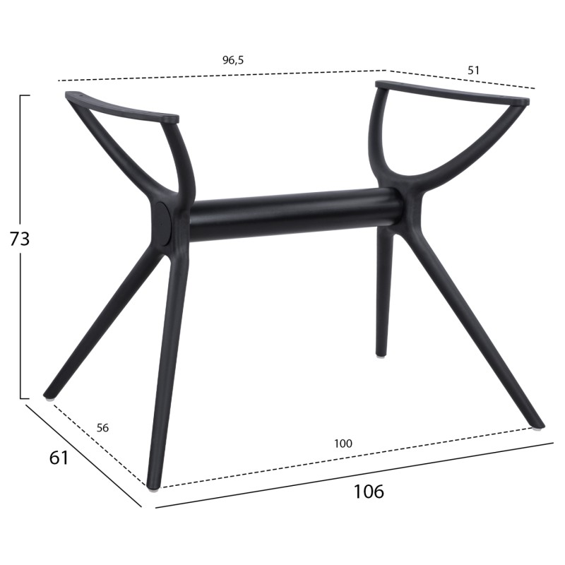 ΒΑΣΗ ΠΟΛΥΠΡΟΠΥΛΕΝΙΟΥ ΜΑΥΡΗ HM463.01 ΓΙΑ ΕΠΙΦΑΝΕΙΑ 120Χ80