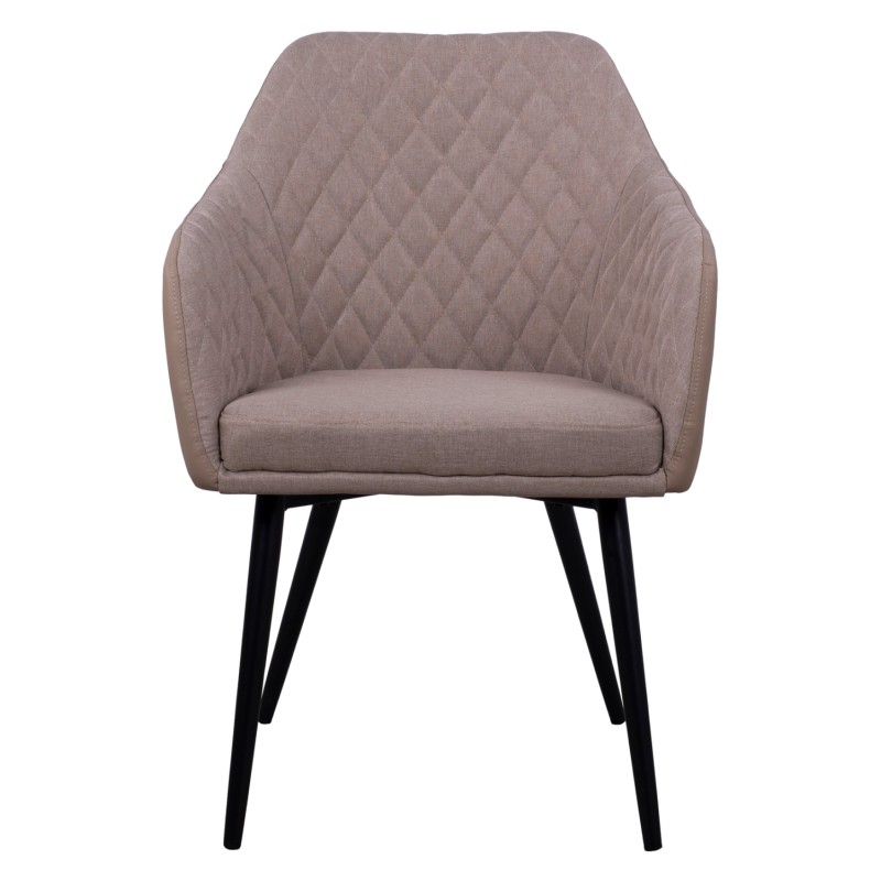 ΠΟΛΥΘΡΟΝΑΚΙ CHARLES HM8522.07 ΜΕ ΥΦΑΣΜΑ ΜΠΕΖ & PU ΜΠΕΖ 57x63x83Υ εκ.