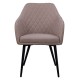 ΠΟΛΥΘΡΟΝΑΚΙ CHARLES HM8522.07 ΜΕ ΥΦΑΣΜΑ ΜΠΕΖ & PU ΜΠΕΖ 57x63x83Υ εκ.
