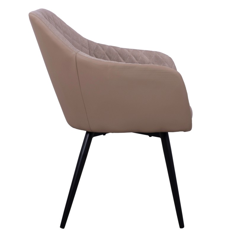 ΠΟΛΥΘΡΟΝΑΚΙ CHARLES HM8522.07 ΜΕ ΥΦΑΣΜΑ ΜΠΕΖ & PU ΜΠΕΖ 57x63x83Υ εκ.