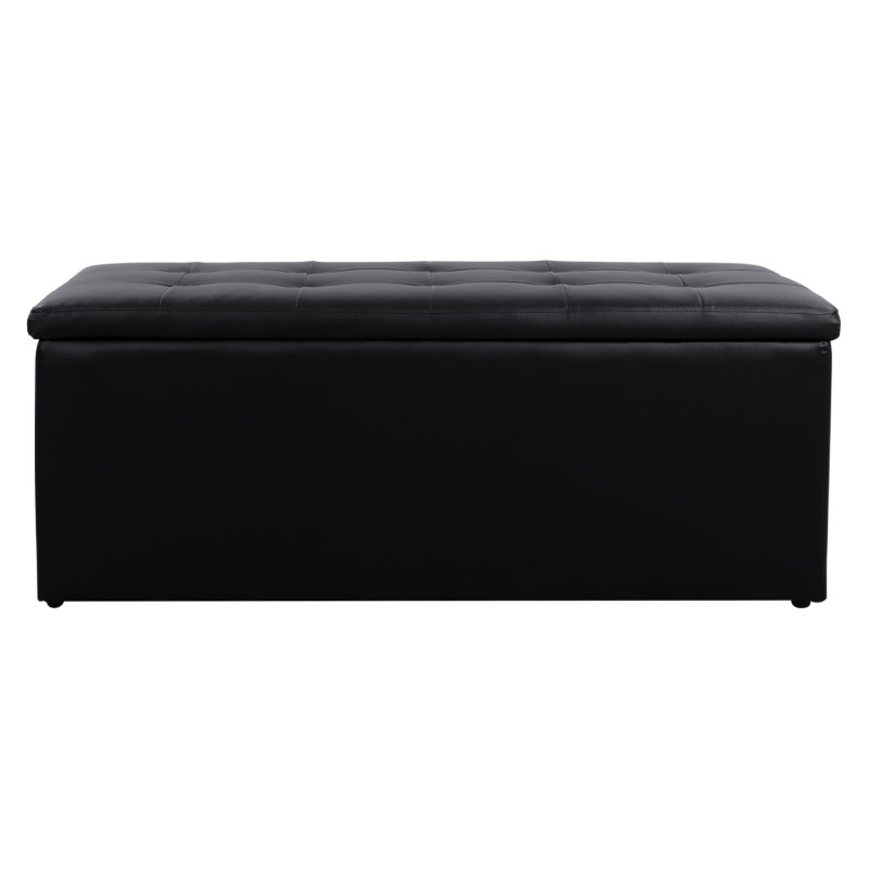 ΣΚΑΜΠΟ PU ΜΕ ΑΠΟΘΗΚΕΥΤΙΚΟ ΧΩΡΟ TRISCUBE ΜΑΥΡΟ HM223.01 121x51.5x50Υ εκ.