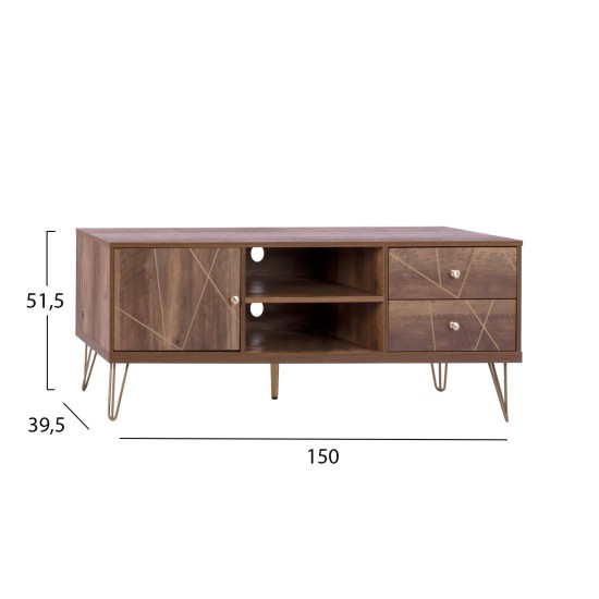 ΕΠΙΠΛΟ TV KAITLYN HM8652 ΚΑΡΥΔΙ ΜΕ ΧΡΥΣΟ 150x39,5x51,5Y εκ. ΕΠΙΠΛΟ TV KAITLYN HM8652 ΚΑΡΥΔΙ ΜΕ ΧΡΥΣΟ 150x39,5x51,5Y εκ.