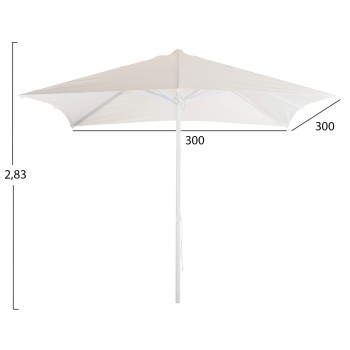 ΟΜΠΡΕΛΑ ELEAZAR 3x3x2,83M ΑΛΟΥΜΙΝΙΟΥ ΜΕ ΠΑΝΙ ΣΕ ΕΚΡΟΥ ΑΠΟΧΡΩΣΗ HM6026.01