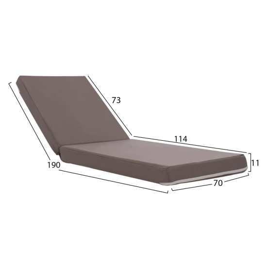 ΜΑΞΙΛΑΡΙ ΞΑΠΛΩΣΤΡΑΣ POLYESTER SIFNOS ΓΚΡΙ HM11235.10P 190x70x11 εκ. ΜΑΞΙΛΑΡΙ ΞΑΠΛΩΣΤΡΑΣ POLYESTER SIFNOS ΓΚΡΙ HM11235.10P 190x70x11 εκ.