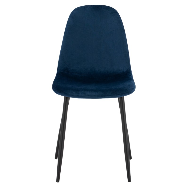 ΚΑΡΕΚΛΑ LEONARDO HM00100.08 ΒΕΛΟΥΔΟ ΜΠΛΕ ΜΕ ΜΕΤΑΛΛΙΚΑ ΠΟΔΙΑ 43x54x88Υ εκ.