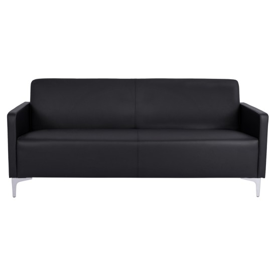 ΚΑΝΑΠΕΣ 3ΘΕΣΙΟΣ NELLIE HM3159.31 ΜΕ ΜΑΥΡΟ PU 163x71x71Υ εκ.