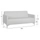 ΚΑΝΑΠΕΣ 3ΘΕΣΙΟΣ NELLIE HM3159.32 ΜΕ ΛΕΥΚΟ PU 163x71x71Υ εκ.