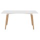 ΤΡΑΠΕΖΙ HM8697.01 MINIMAL, ΛΕΥΚΟ MDF, ΞΥΛΙΝΑ ΠΟΔΙΑ ΟΞΙΑ,160Χ90X74,5Υ εκ