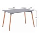 ΤΡΑΠΕΖΙ HM8697.10 MINIMAL, γκρι MDF, ξύλινα πόδια οξιά, 160Χ90X74,5Υ εκ