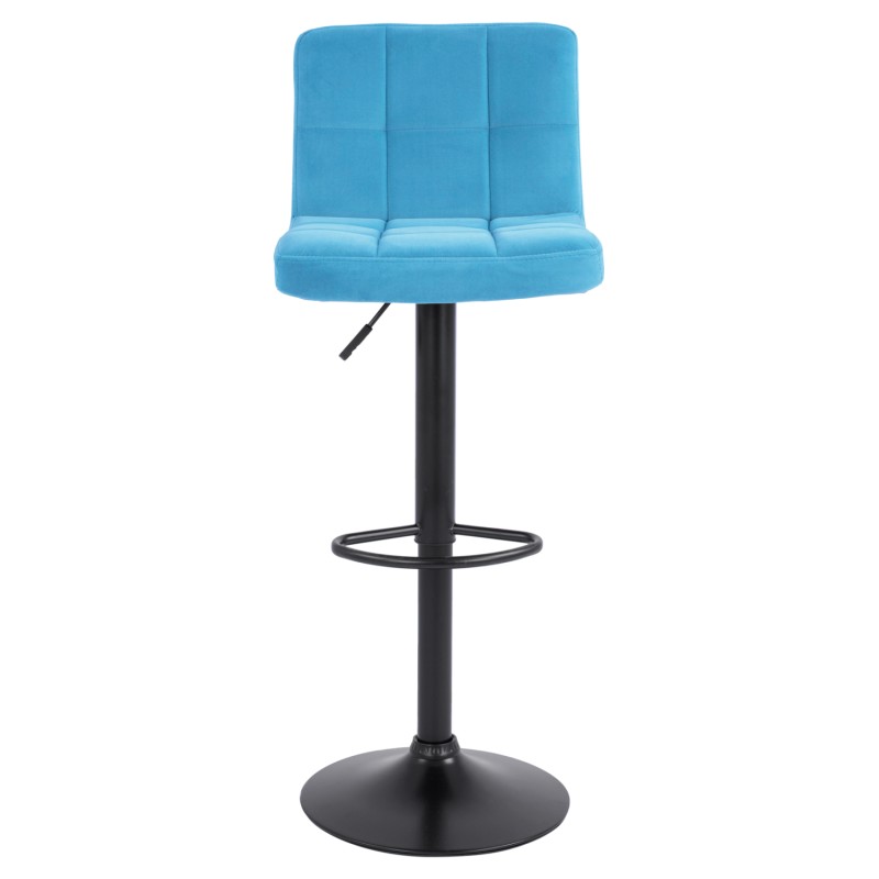 ΣΚΑΜΠΩ ΜΠΑΡ DIANA HM202.18 ΒΕΛΟΥΔΟ ΤΙΡΚΟΥΑΖ & ΜΑΥΡΟ ΜΑΤ ΣΚΕΛΕΤΟ 44x52x109Υεκ