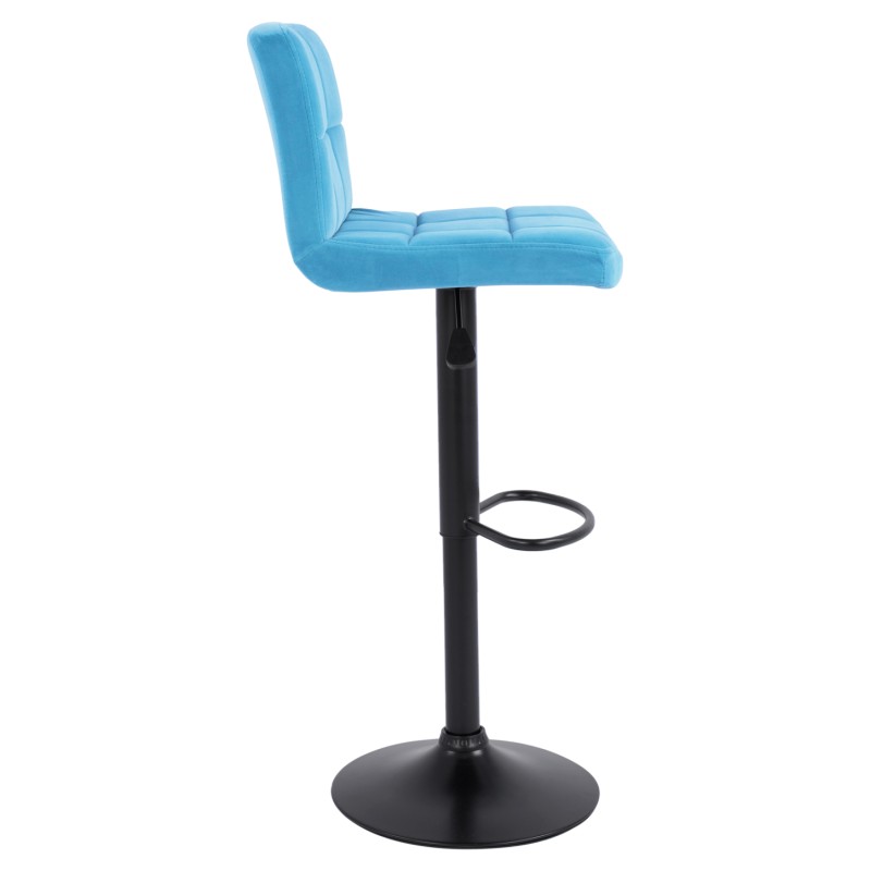 ΣΚΑΜΠΩ ΜΠΑΡ DIANA HM202.18 ΒΕΛΟΥΔΟ ΤΙΡΚΟΥΑΖ & ΜΑΥΡΟ ΜΑΤ ΣΚΕΛΕΤΟ 44x52x109Υεκ