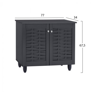 ΠΑΠΟΥΤΣΟΘΗΚΗ-ΝΤΟΥΛΑΠΙ ΞΥΛΙΝΗ CASSIOPE HM2208.10 ΓΚΡΙ 77Χ34Χ67.5εκ.