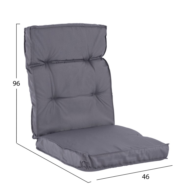 ΜΑΞΙΛΑΡΙ ΥΦΑΣΜΑΤΙΝΟ ΜΕ ΠΛΑΤΗ ΓΚΡΙ 96x46x7 εκ. HM5745.10