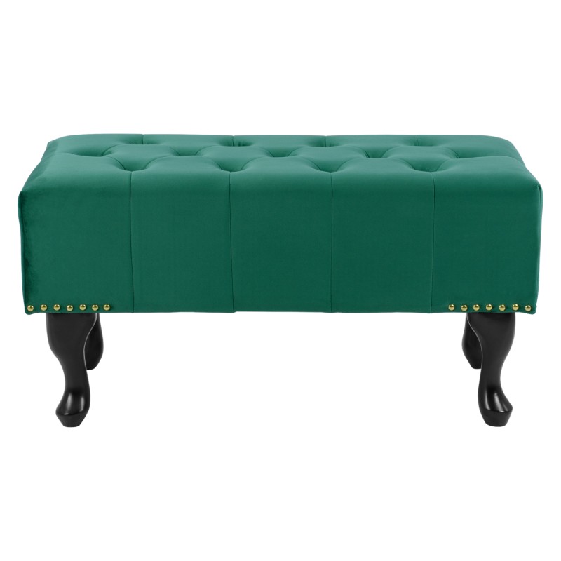 ΤΑΜΠΟΥΡΕ T.CHESTERFIELD EMMA HM226.03 ΚΥΠΑΡΙΣΣΙ ΒΕΛΟΥΔΟ-ΜΑΥΡΑ ΠΟΔΙΑ 80x45x40Υεκ