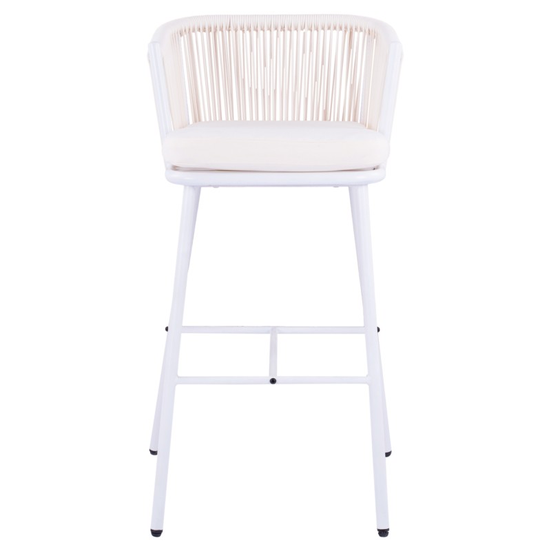 ΣΚΑΜΠΟ BROGAN ΜΕ ΜΕΤΑΛΛΙΚΟ ΣΚΕΛΕΤΟ ΚΑΙ ΣΧΟΙΝΙ ΛΕΥΚΟ HM5714.03 46x54x101 εκ.