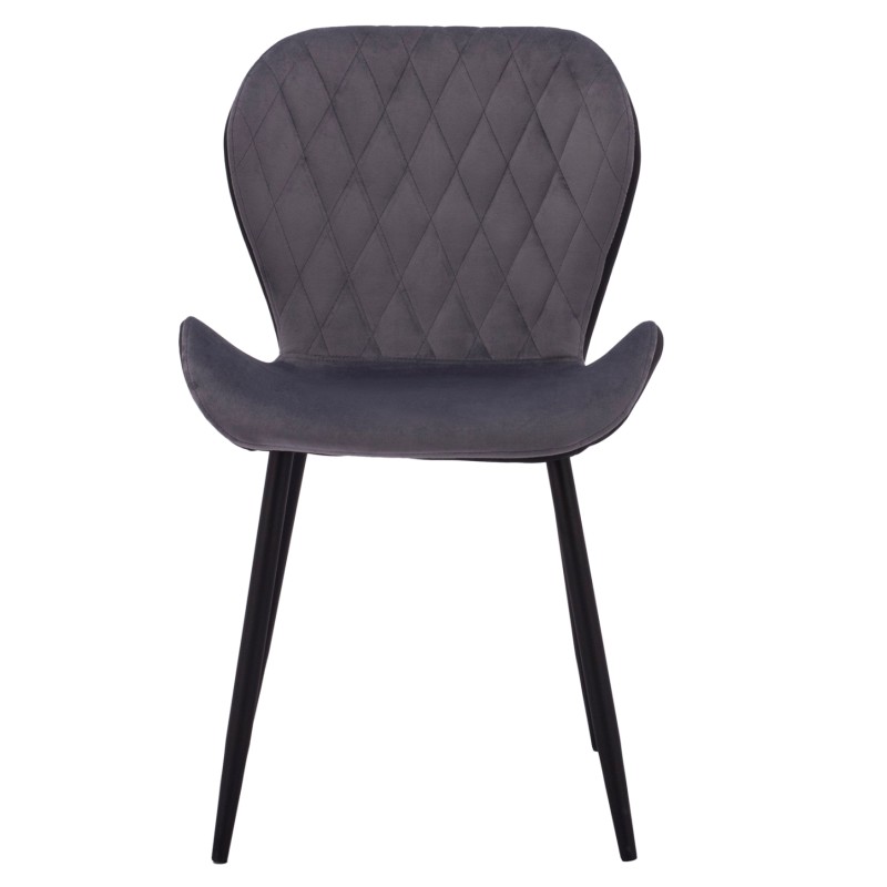 ΚΑΡΕΚΛΑ ADALYN ΜΕ ΜΑΥΡΟ PU ΚΑΙ ΓΚΡΙ ΒΕΛΟΥΔΟ HM8729.01 51x58x82Υ εκ.