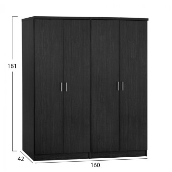 ΣΕΤ 2 ΤΜΧ ΝΤΟΥΛΑΠΑ 4ΦΥΛΛΗ ZEBRANO 160X42X181 HM11350.01