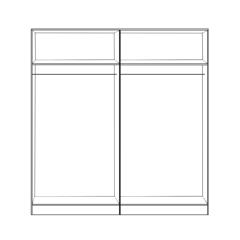 ΣΕΤ 2 ΤΜΧ ΝΤΟΥΛΑΠΑ 4ΦΥΛΛΗ ZEBRANO 160X42X181 HM11350.01