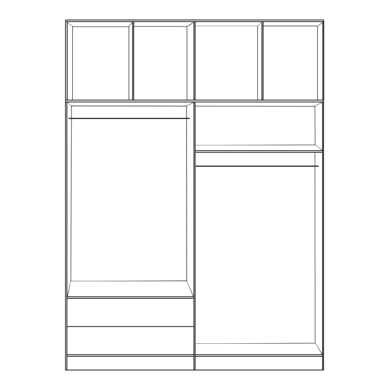 ΣΕΤ 4 ΤΜΧ ΝΤΟΥΠΑΛΑ 4ΦΥΛΛΗ ΜΕ ΠΑΤΑΡΙ ZEBRANO 160X42X241 HM11355.01