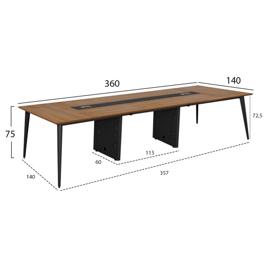 ΓΡΑΦΕΙΟ ΕΠΑΓΓΕΛΜΑΤΙΚΟ ΣΥΝΕΔΡΙΑΣΕΩΝ SUPREME HM2377 360X140X75Υ εκ. ΓΡΑΦΕΙΟ ΕΠΑΓΓΕΛΜΑΤΙΚΟ ΣΥΝΕΔΡΙΑΣΕΩΝ SUPREME HM2377 360X140X75Υ εκ.