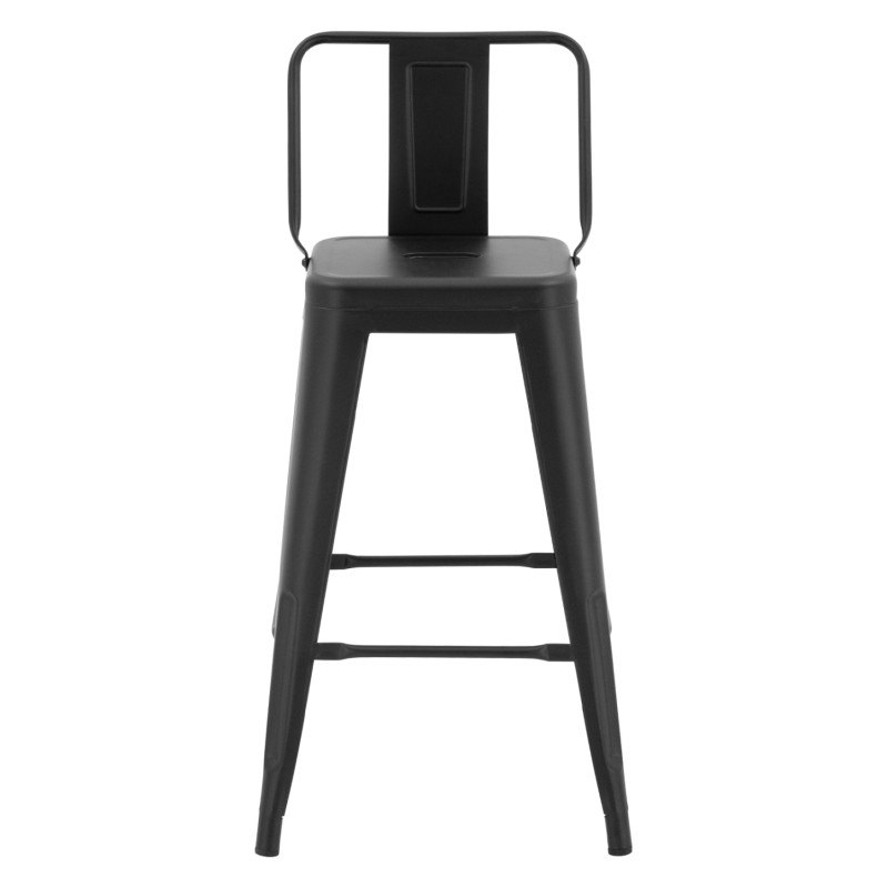 ΣΚΑΜΠΟ ΜΕΣΑΙΟΥ ΥΨΟΥΣ ΜΕΤΑΛΛΙΚΟ MELITA ΜΕ ΠΛΑΤΗ ΣΕ ΜΑΥΡΟ ΜΑΤ HM8574.32 42x42x89,5Υ εκ.