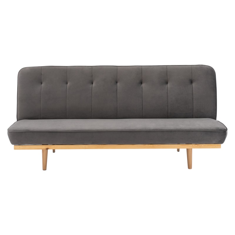 ΚΑΝΑΠΕΣ ΚΡΕΒΑΤΙ 3ΘΕΣΙΟΣ ΑΠΟ ΒΕΛΟΥΔΟ ΓΚΡΙ HM3168.01 193Χ85Χ88Υ εκ.