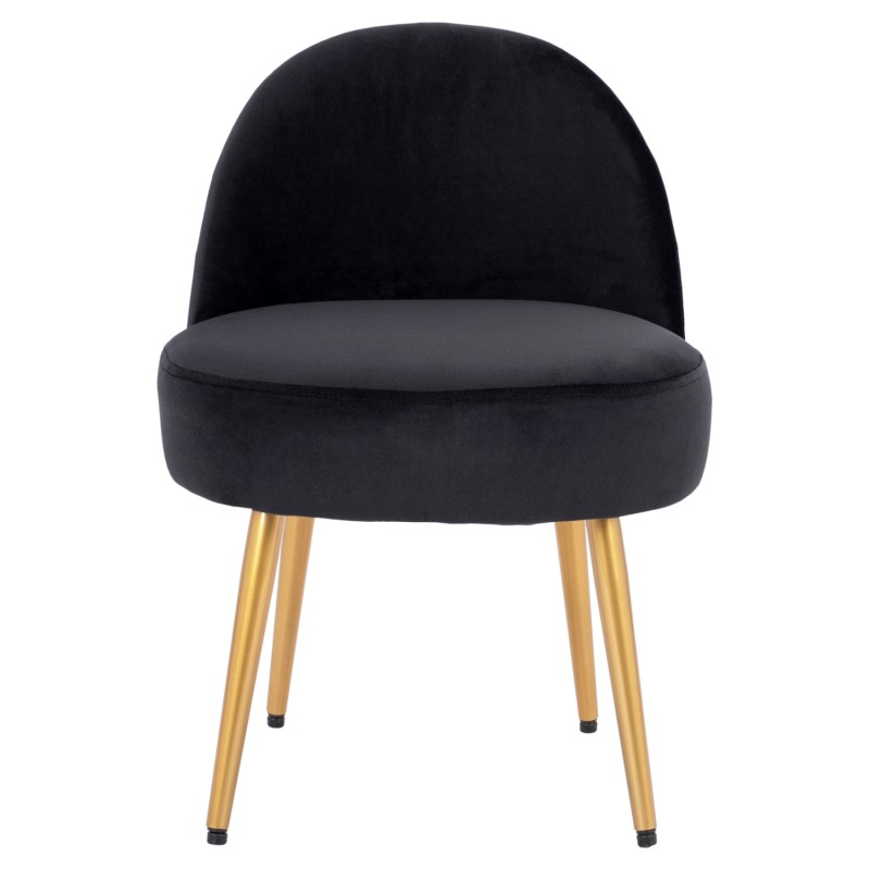 ΣΚΑΜΠΟ ΜΕ ΠΛΑΤΗ YASMINE ΑΠΟ ΜΑΥΡΟ ΒΕΛΟΥΔΟ & ΧΡΥΣΑ ΠΟΔΙΑ HM8395.14 47x43x65Υ εκ.