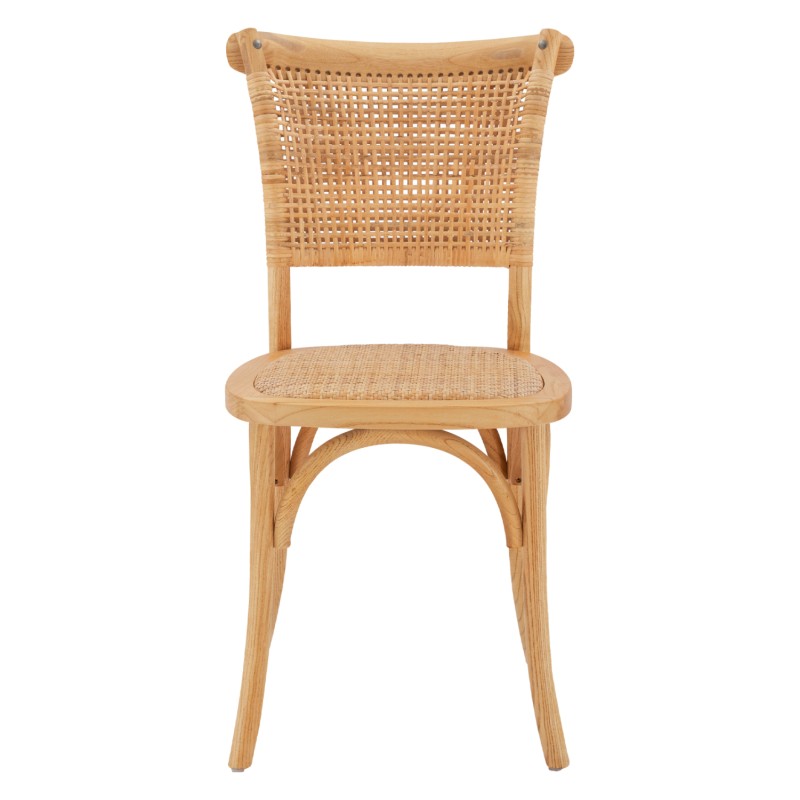 ΚΑΡΕΚΛΑ ΞΥΛΙΝΗ LIBERTY ΜΕ ΠΛΕΞΗ RATTAN ΣΕ ΦΥΣΙΚΗ ΑΠΟΧΡΩΣΗ HM8752.01 49x54x89 εκ.