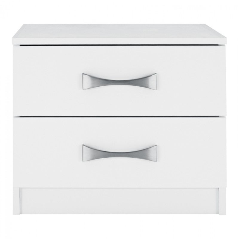 ΚΟΜΟΔΙΝΟ ΜΕ 2 ΣΥΡΤΑΡΙΑ ASHLYN ΚΑΙ ΑΣΗΜΙ ΧΕΡΟΥΛΙ HM2235.05 ΛΕΥΚΟ 48x40,5x41,5Y εκ.