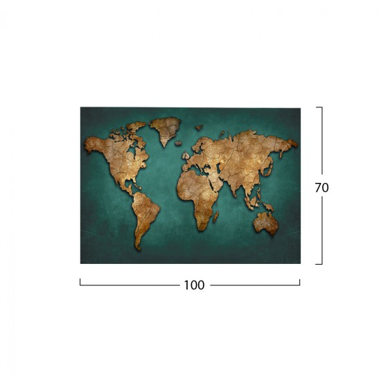 ΠΙΝΑΚΑΣ ΚΑΜΒΑΣ WORLD MAP HM7197.01 100X3X70 εκ. ΠΙΝΑΚΑΣ ΚΑΜΒΑΣ WORLD MAP HM7197.01 100X3X70 εκ.