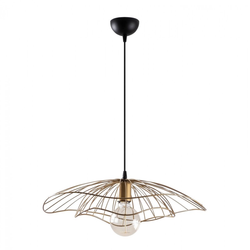 ΦΩΤΙΣΤΙΚΟ ΟΡΟΦΗΣ ΜΕΤΑΛΛΙΚΟ ΚΡΕΜΑΣΤΟ ΧΡΥΣΟ ΟΞΥΝΤΕ HM7229.04 Φ50x111 εκ.