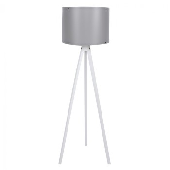 ΦΩΤΙΣΤΙΚΟ ΔΑΠΕΔΟΥ ΞΥΛΙΝΟ CAGNEY ΛΕΥΚΟ ΜΕ ΓΚΡΙ ΚΑΠΕΛΟ HM7272.06 Φ38x145 εκ.