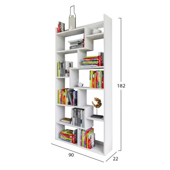 ΒΙΒΛΙΟΘΗΚΗ GRETEL ΛΕΥΚΗ 90x22x182 εκ. HM8865.01