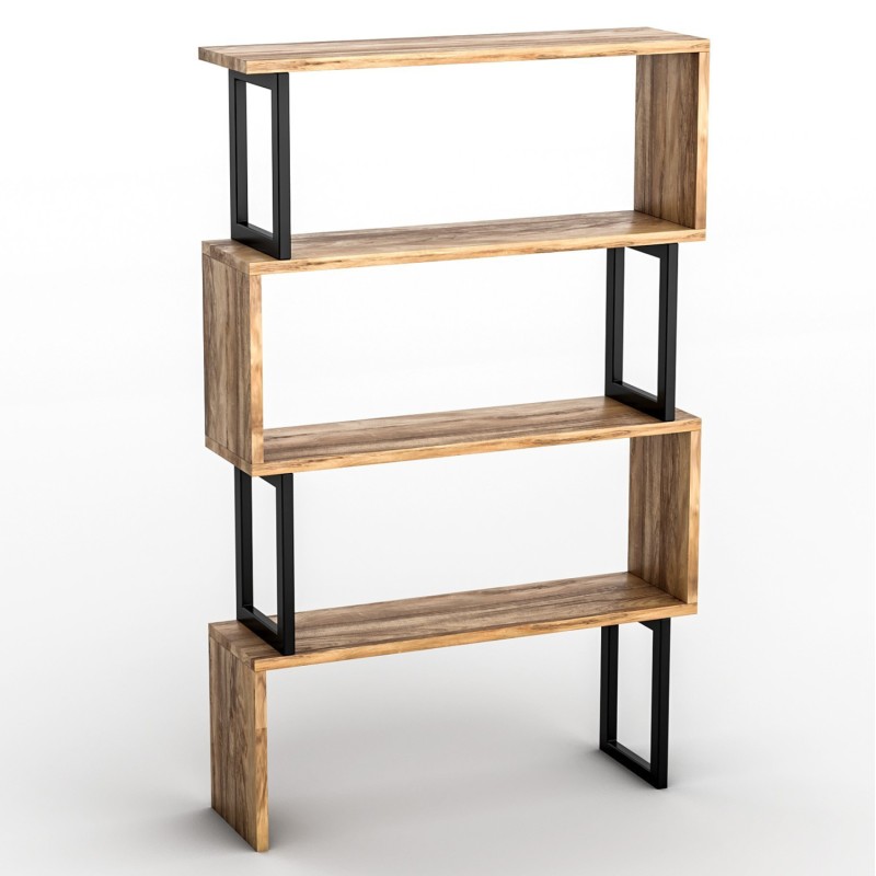 ΒΙΒΛΙΟΘΗΚΗ INGRID ΚΑΡΥΔΙ ΜΕ ΜΑΥΡΟ ΣΚΕΛΕΤΟ HM8867.01 80x22x128 εκ.