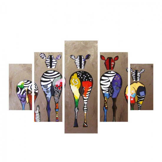 ΠΙΝΑΚΑΣ ΠΕΝΤΑΠΤΥΧΟ MDF COLORFUL ZEBRAS 82Χ56x3 HM7207.03 ΠΙΝΑΚΑΣ ΠΕΝΤΑΠΤΥΧΟ MDF COLORFUL ZEBRAS 82Χ56x3 HM7207.03