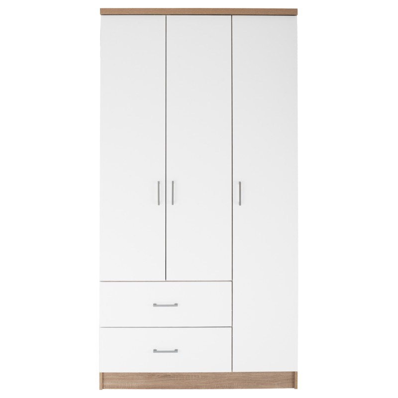 ΝΤΟΥΛΑΠΑ 3ΦΥΛΛΗ ME 2 ΣΥΡΤΑΡΙΑ CAESAR HM340.06 SONAMA - ΛΕΥΚO 89x42,5x181 εκ.