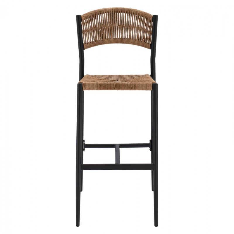 ΣΚΑΜΠΟ BAR ΑΛΟΥΜΙΝΙΟΥ ΑΝΘΡΑΚΙ ΜΕ ΣΧΟΙΝΙ PE ΜΠΕΖ HM5789.02 45,5x56x111 εκ.