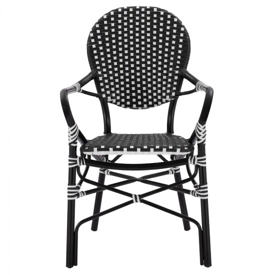 ΠΟΛΥΘΡΟΝΑ ΑΛΟΥΜΙΝΙΟΥ BAMBOO LOOK ΜΕ ΜΑΥΡΟ ΛΕΥΚΟ WICKER HM5793.02 56X63X96Y εκ.