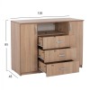 ΜΠΟΥΦΕΣ ΜΕ 2 ΝΤΟΥΛΑΠΙΑ Κ 3 ΣΥΡΤΑΡΙΑ ADLER SONAMA OAK HM2430 120X45X85Yεκ.