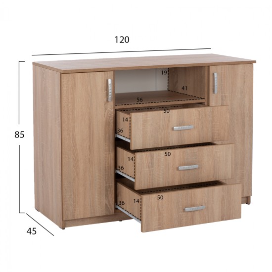 ΜΠΟΥΦΕΣ ΜΕ 2 ΝΤΟΥΛΑΠΙΑ Κ 3 ΣΥΡΤΑΡΙΑ ADLER SONAMA OAK HM2430 120X45X85Yεκ. ΜΠΟΥΦΕΣ ΜΕ 2 ΝΤΟΥΛΑΠΙΑ Κ 3 ΣΥΡΤΑΡΙΑ ADLER SONAMA OAK HM2430 120X45X85Yεκ.