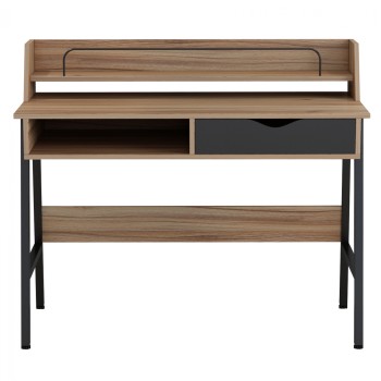 ΓΡΑΦΕΙΟ OLIVIER HM2129.02 ΜΕΛΑΜΙΝΗ ΣΕ ΚΑΡΥΔΙ-ΜΑΥΡΟ-ΜΑΥΡΟΣ ΜΕΤΑΛΛΙΚΟΣ ΣΚΕΛΕΤΟΣ 104x48x89Υεκ