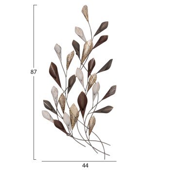 ΜΕΤΑΛΛΙΚΟ ΔΙΑΚΟΣΜΗΤΙΚΟ ΤΟΙΧΟΥ HM7159 ΑΝΘΡΑΚΙ ΧΡΥΣΟ 44x5x87Y εκ.