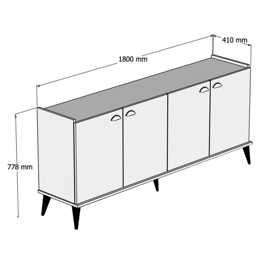 ΜΠΟΥΦΕΣ ΜΕΛΑΜΙΝΗΣ HM9045.01 NATURAL WOOD - ΜΑΥΡΟ ΜΑΡΜΑΡΟ 180x41x77,8Y εκ. ΜΠΟΥΦΕΣ ΜΕΛΑΜΙΝΗΣ HM9045.01 NATURAL WOOD - ΜΑΥΡΟ ΜΑΡΜΑΡΟ 180x41x77,8Y εκ.