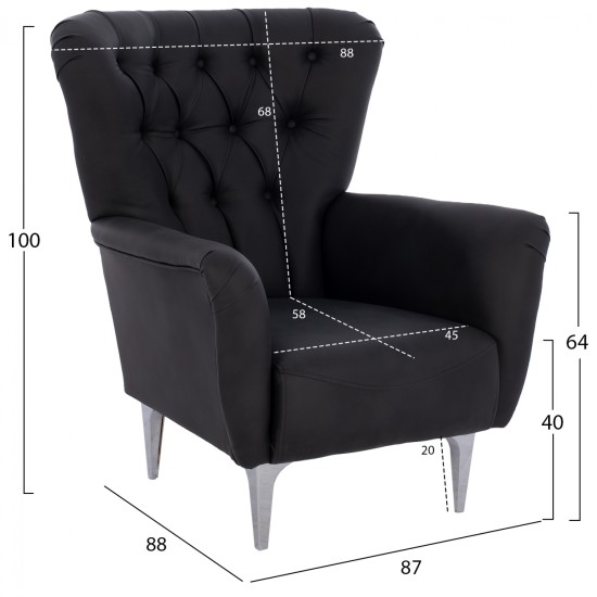 ΠΟΛΥΘΡΟΝΑ ΜΠΕΡΖΕΡΑ Τ. CHESTERFIELD ΣΕ ΧΡΩΜΑ ΜΑΥΡΟ HM9217.01 87x88x100 εκ. ΠΟΛΥΘΡΟΝΑ ΜΠΕΡΖΕΡΑ Τ. CHESTERFIELD ΣΕ ΧΡΩΜΑ ΜΑΥΡΟ HM9217.01 87x88x100 εκ.