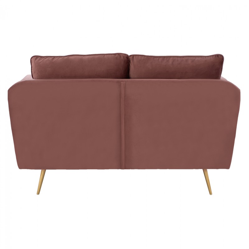 ΚΑΝΑΠΕΣ KAREN 2ΘΕΣΙΟΣ ΣΑΠΙΟ ΜΗΛΟ ΒΕΛΟΥΔΟ & ΜΕΤΑΛ ΠΟΔΙΑ ΧΡΥΣΑ HM3136.22 152x84x95 εκ.